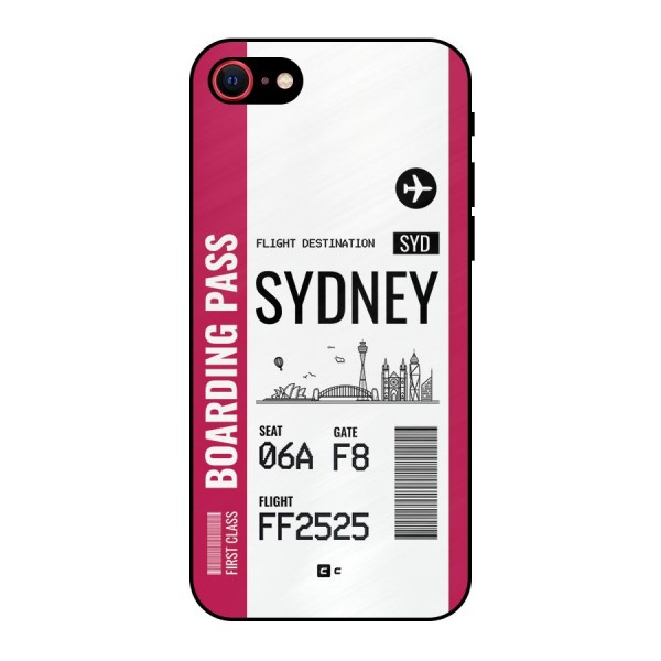 Sydney Boarding Pass Metal Back Case for iPhone 8