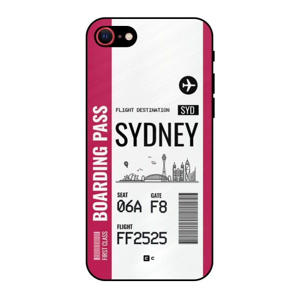 Sydney Boarding Pass Metal Back Case for iPhone SE 2020