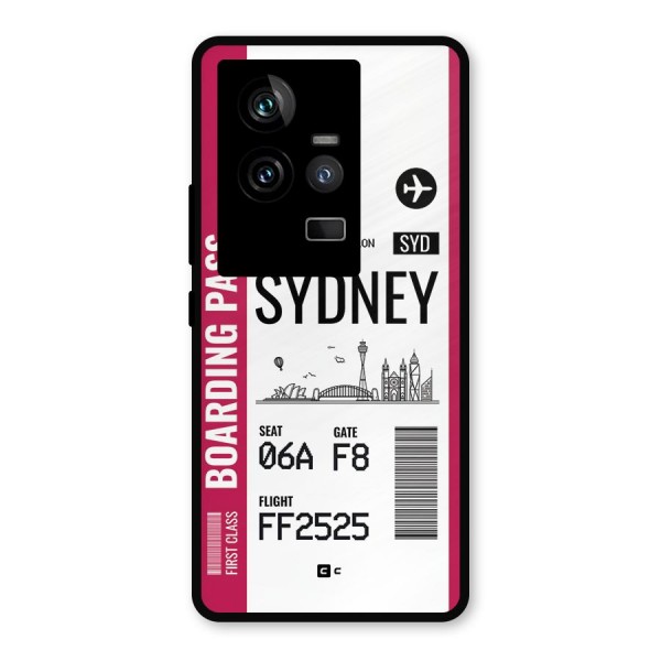 Sydney Boarding Pass Metal Back Case for iQOO 11 5G