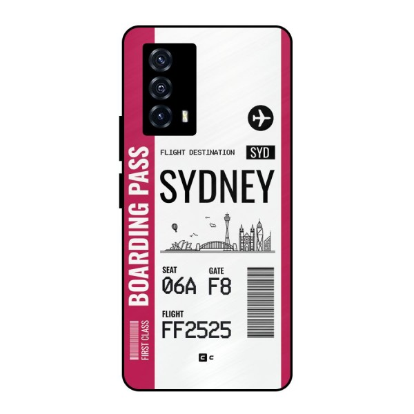 Sydney Boarding Pass Metal Back Case for iQOO Z5