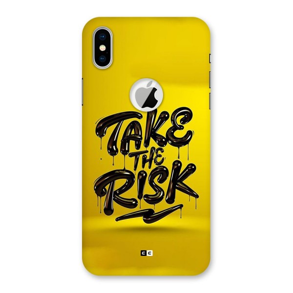 Take The Risk Back Case for iPhone XS Logo Cut