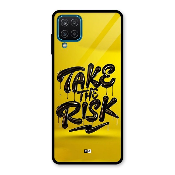 Take The Risk Glass Back Case for Galaxy A12