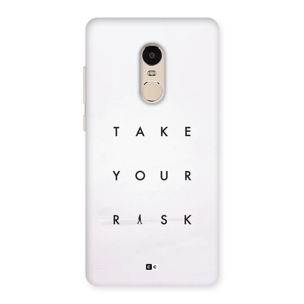 Take Your Risk Back Case for Redmi Note 4