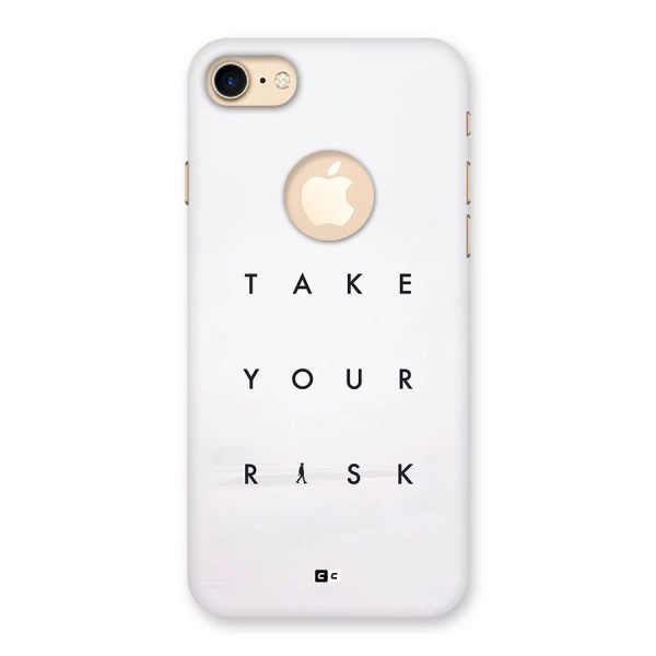 Take Your Risk Back Case for iPhone 8 Logo Cut