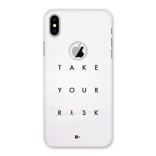 Take Your Risk Back Case for iPhone XS Logo Cut