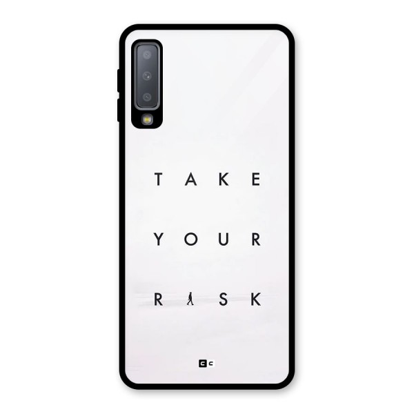 Take Your Risk Glass Back Case for Galaxy A7 (2018)