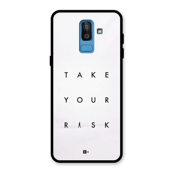 Take Your Risk Glass Back Case for Galaxy J8