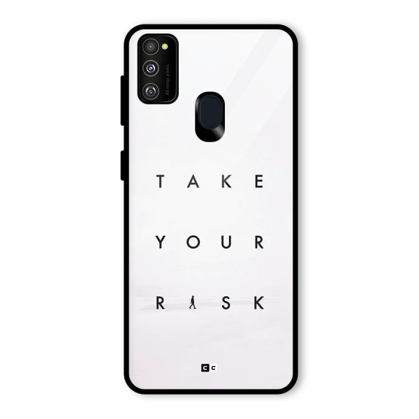 Take Your Risk Glass Back Case for Galaxy M21