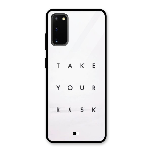 Take Your Risk Glass Back Case for Galaxy S20