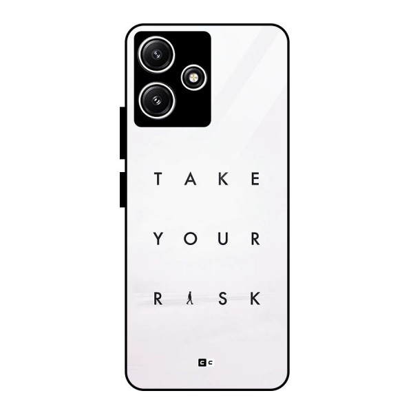 Take Your Risk Glass Back Case for Poco M6 Pro