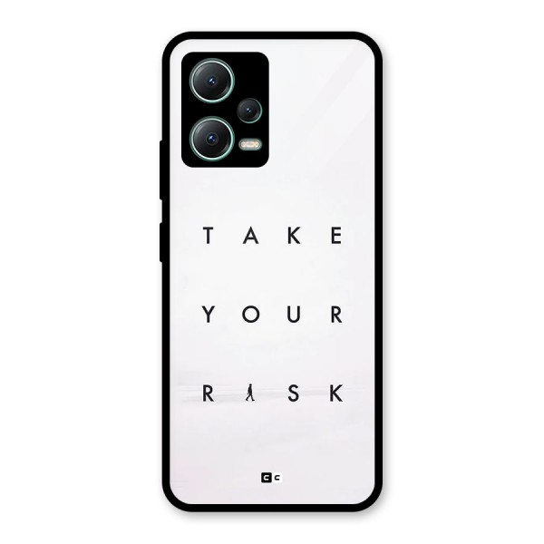 Take Your Risk Glass Back Case for Poco X5