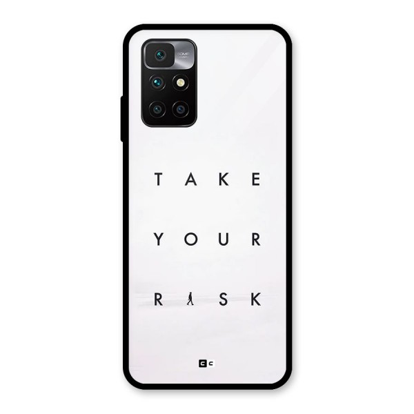 Take Your Risk Glass Back Case for Redmi 10 Prime