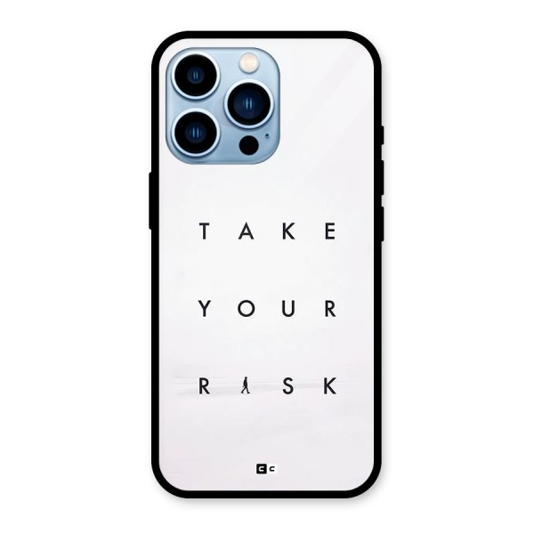 Take Your Risk Glass Back Case for iPhone 13 Pro