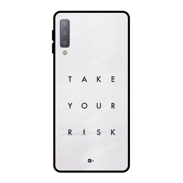 Take Your Risk Metal Back Case for Galaxy A7 (2018)