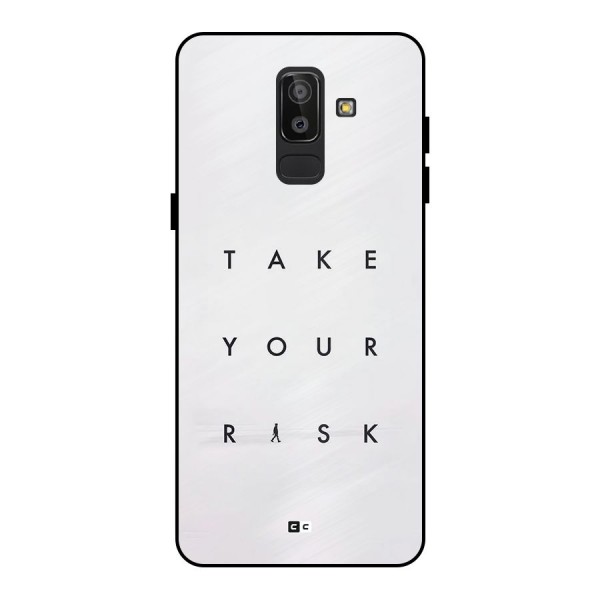 Take Your Risk Metal Back Case for Galaxy J8