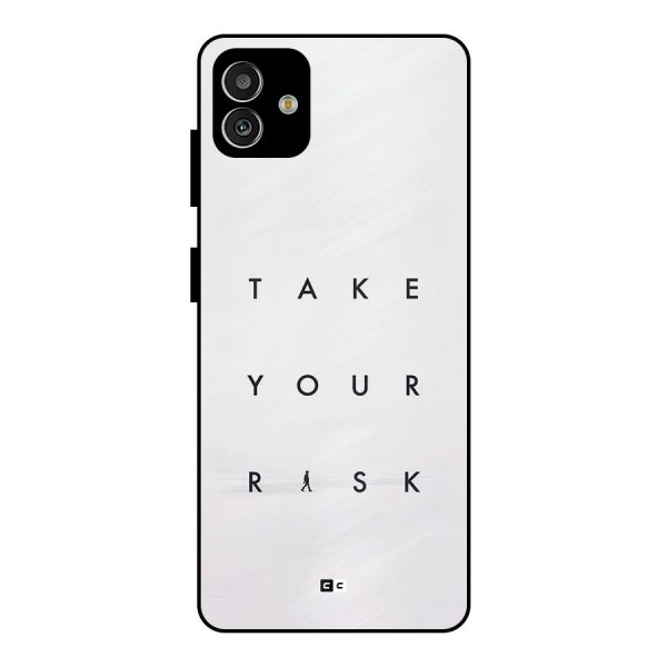 Take Your Risk Metal Back Case for Galaxy M13 5G