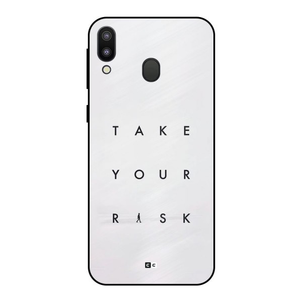 Take Your Risk Metal Back Case for Galaxy M20