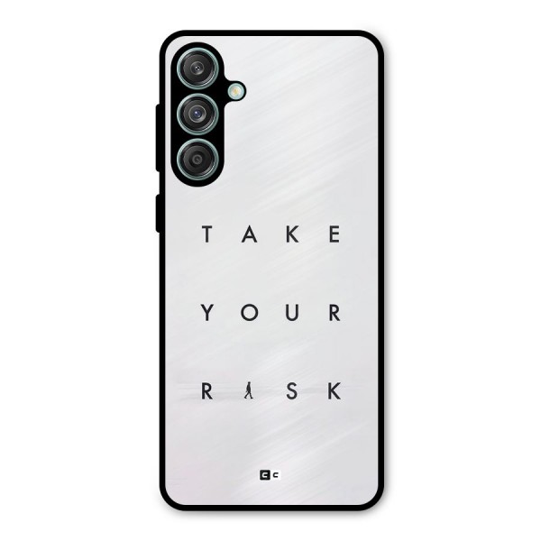 Take Your Risk Metal Back Case for Galaxy M55 5G