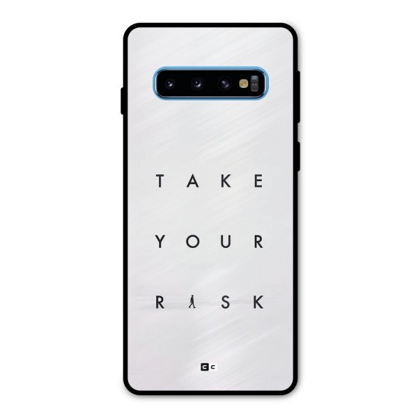 Take Your Risk Metal Back Case for Galaxy S10