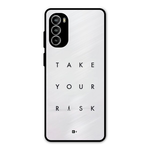 Take Your Risk Metal Back Case for Moto G52