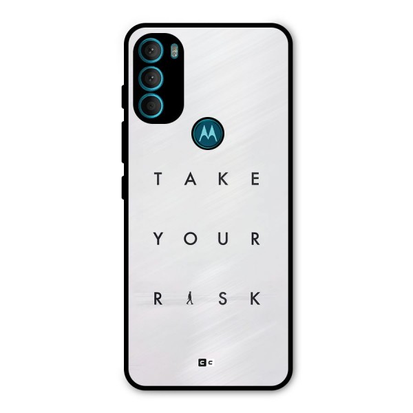 Take Your Risk Metal Back Case for Moto G71 5G