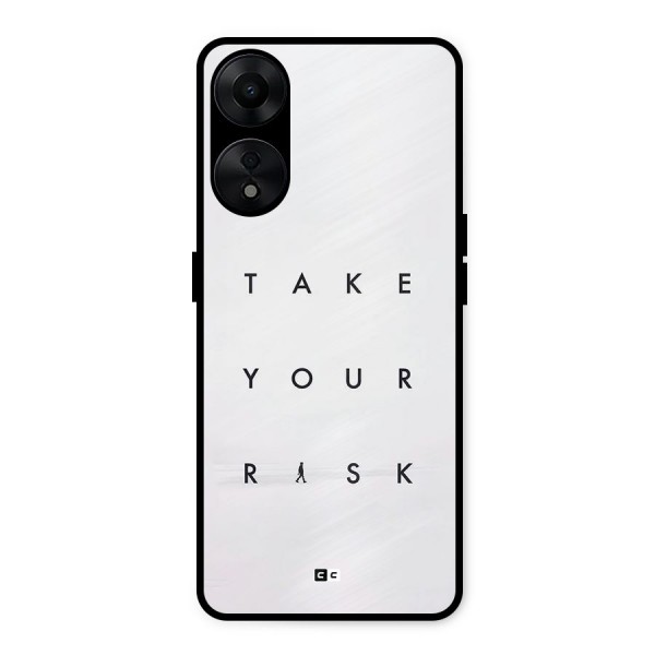 Take Your Risk Metal Back Case for Oppo A78 5G