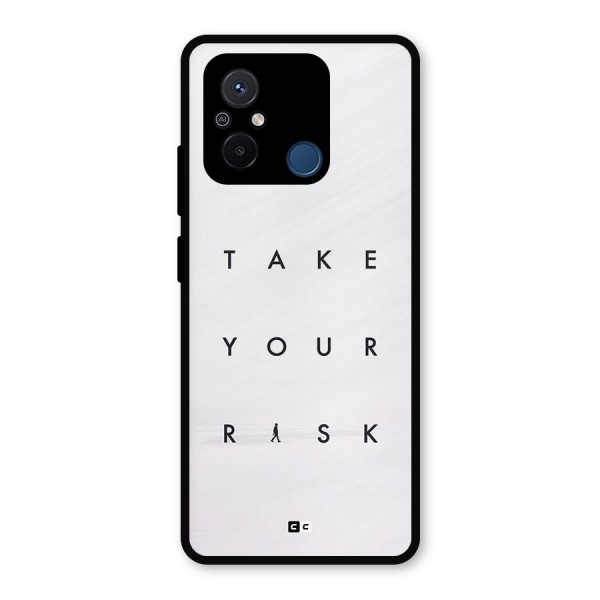 Take Your Risk Metal Back Case for Poco C55