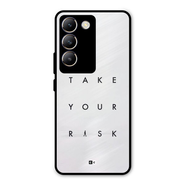 Take Your Risk Metal Back Case for Vivo T3 5G