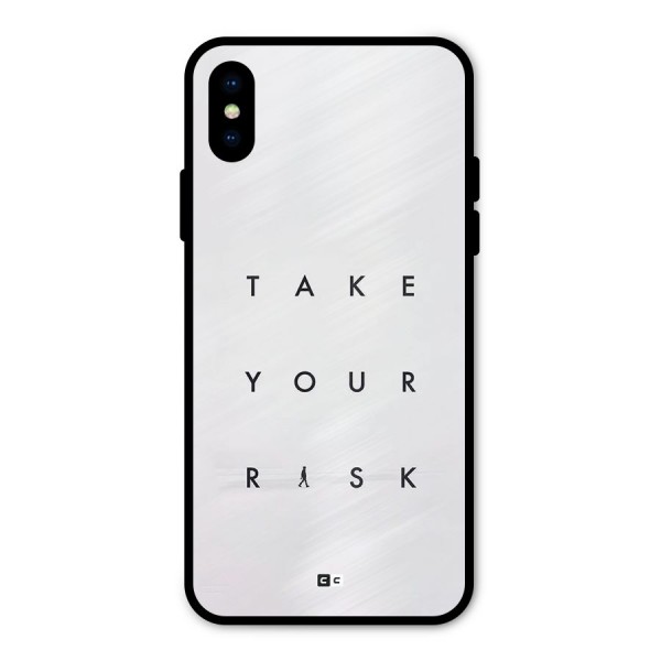 Take Your Risk Metal Back Case for iPhone X