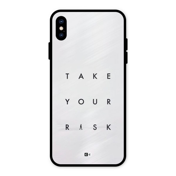 Take Your Risk Metal Back Case for iPhone XS Max