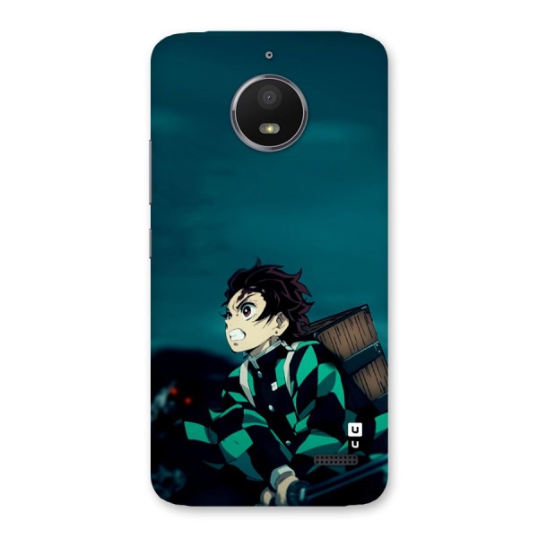 Tanjiro demon slayer Back Case for Moto E4