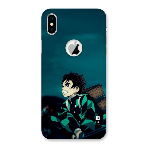 Tanjiro demon slayer Back Case for iPhone X Logo Cut