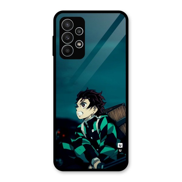 Tanjiro demon slayer Glass Back Case for Galaxy A23