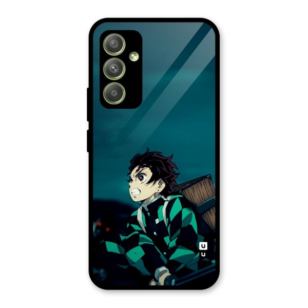 Tanjiro demon slayer Glass Back Case for Galaxy A54