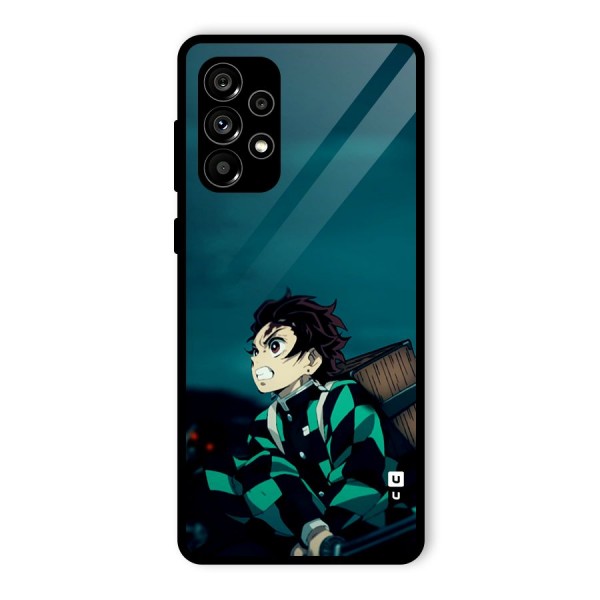 Tanjiro demon slayer Glass Back Case for Galaxy A73 5G