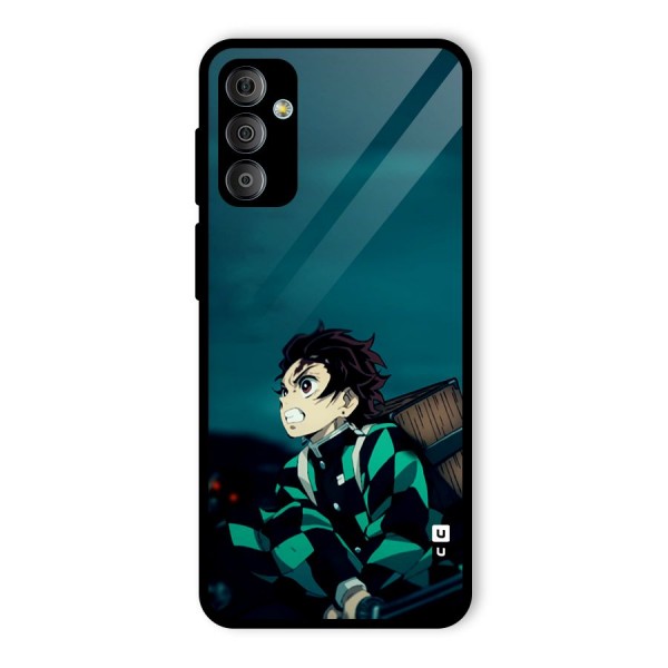 Tanjiro demon slayer Glass Back Case for Galaxy F23