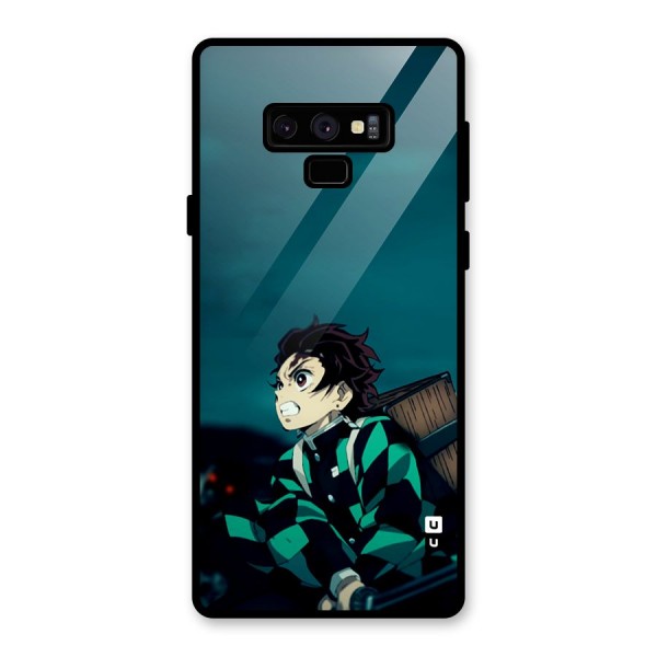 Tanjiro demon slayer Glass Back Case for Galaxy Note 9