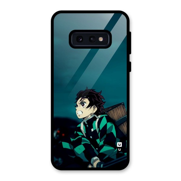 Tanjiro demon slayer Glass Back Case for Galaxy S10e