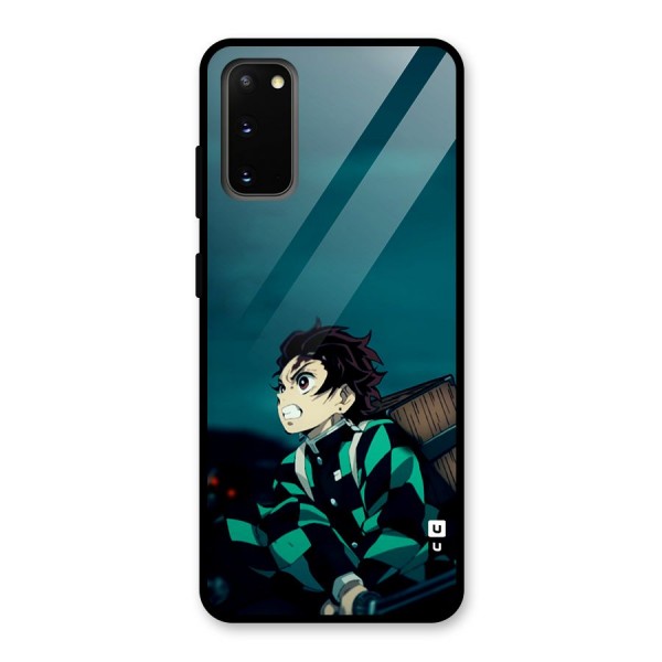 Tanjiro demon slayer Glass Back Case for Galaxy S20