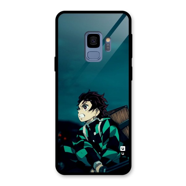 Tanjiro demon slayer Glass Back Case for Galaxy S9