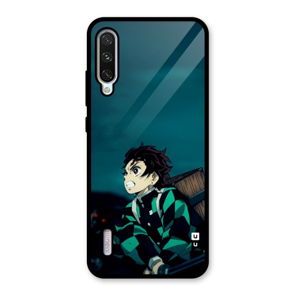 Tanjiro demon slayer Glass Back Case for Mi A3