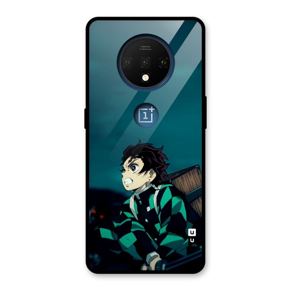 Tanjiro demon slayer Glass Back Case for OnePlus 7T