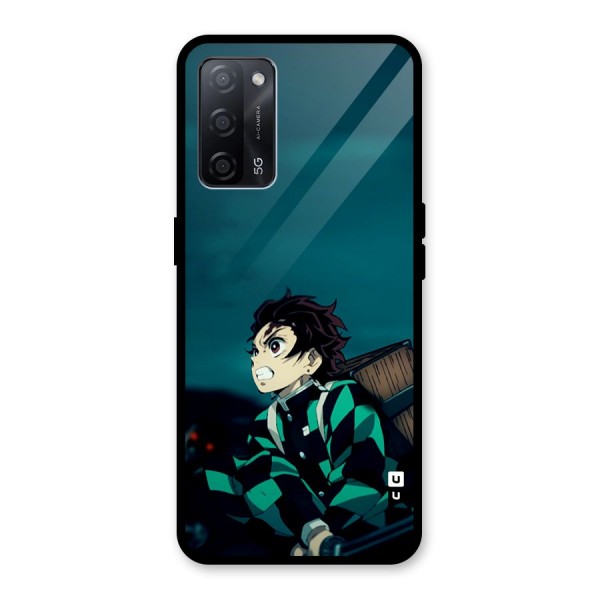 Tanjiro demon slayer Glass Back Case for Oppo A53s 5G