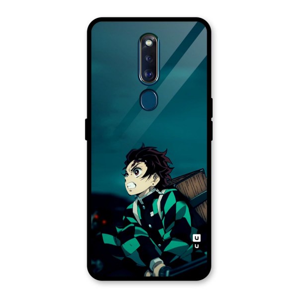 Tanjiro demon slayer Glass Back Case for Oppo F11 Pro