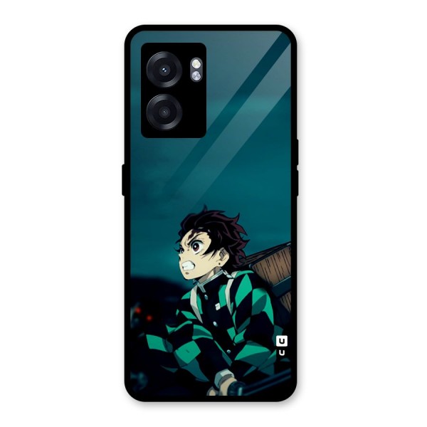 Tanjiro demon slayer Glass Back Case for Oppo K10 (5G)