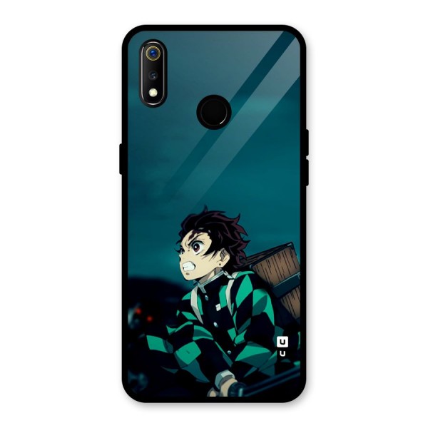 Tanjiro demon slayer Glass Back Case for Realme 3