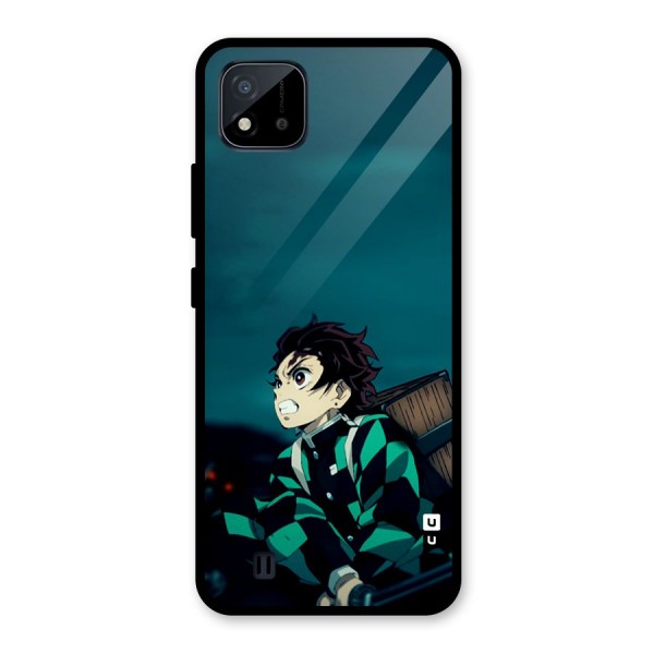 Tanjiro demon slayer Glass Back Case for Realme C11 2021