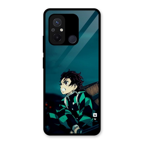 Tanjiro demon slayer Glass Back Case for Redmi 12C