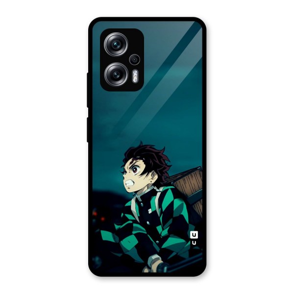 Tanjiro demon slayer Glass Back Case for Redmi K50i