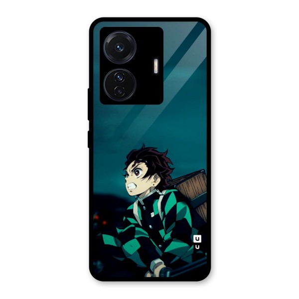 Tanjiro demon slayer Glass Back Case for Vivo T1 Pro